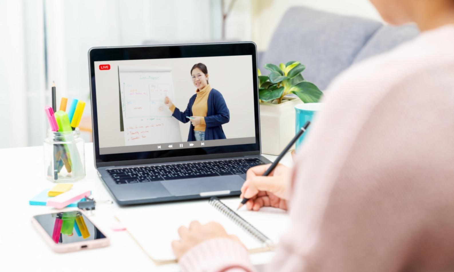 Webinar sessie in uitvoering